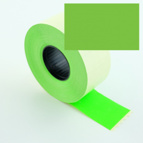 Prisetikett 26x16 mm fluo. grnn permanent lim rektangulr