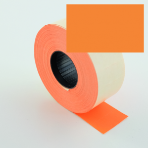 Prisetikett 26x16 mm fluo. orange permanent lim rektangulr