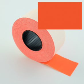 Prisetikett 26x16 mm fluo. rd avtagbart lim rektangulr