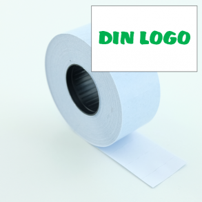 Prisetikett 26x16 mm fryselim  med eget trykk/logo rektangulr