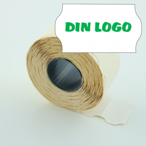 Prisetikett 32x19 mm fryselim med eget trykk/logo 