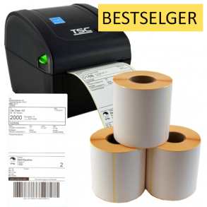 Pakke med etikettskriver & fraktetiketter