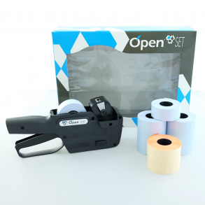 Pakketilbud prismaskin med 1 linje, Open C8 Sort