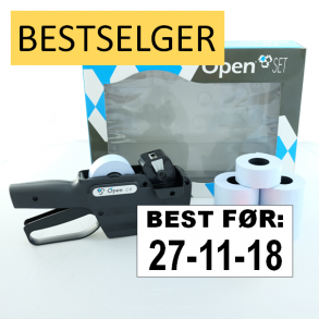 Pakketilbud, datomerkemaskin med 1 linje Open C8