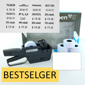 Pakketilbud, datomerkemaskin med 2 linjer Open PC