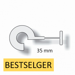 Plasthemper med krok 35 mm standard 