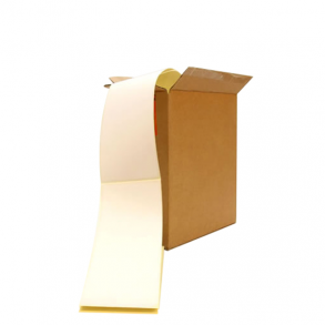 Thermo etikett i fanfold (fraktetikett), 102x192 mm, perm. lim