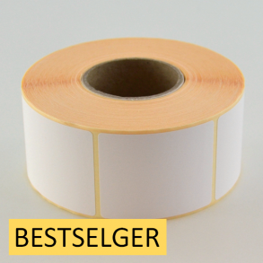 Thermo etikett p rull, 40x50 mm, perm. lim