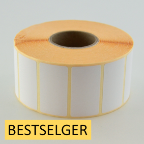 Thermo etikett p rull, 47x25 mm, perm. lim