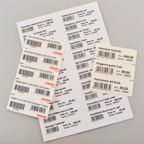 Hyllekantetiketter p ark og rull