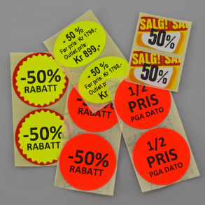 Kampanje og tilbudsetiketter